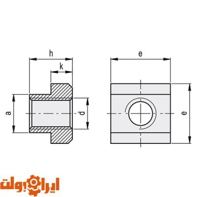 مهره T نقشه